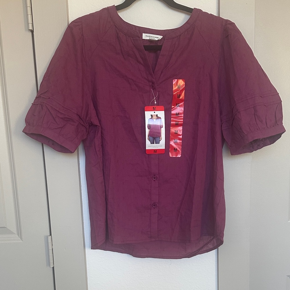 Beach Lunch Lounge Collection Women's Purple Blouse